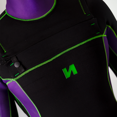 Narval x Shane Borland Sur Wetsuit 3.2mm Black/Purple/Neon Green