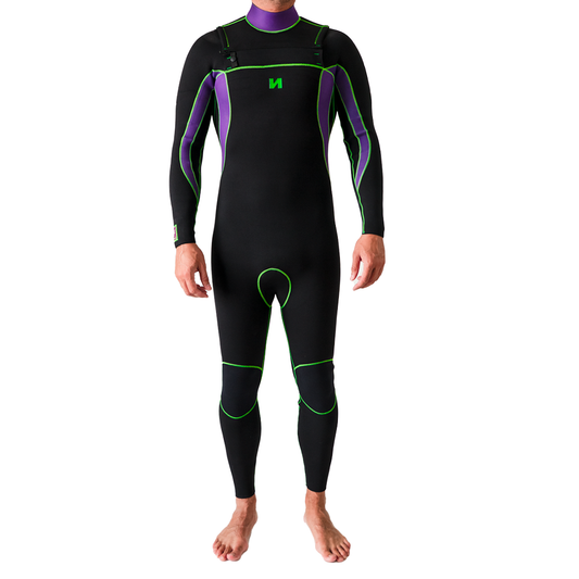Narval x Shane Borland Sur Wetsuit 3.2mm Black/Purple/Neon Green