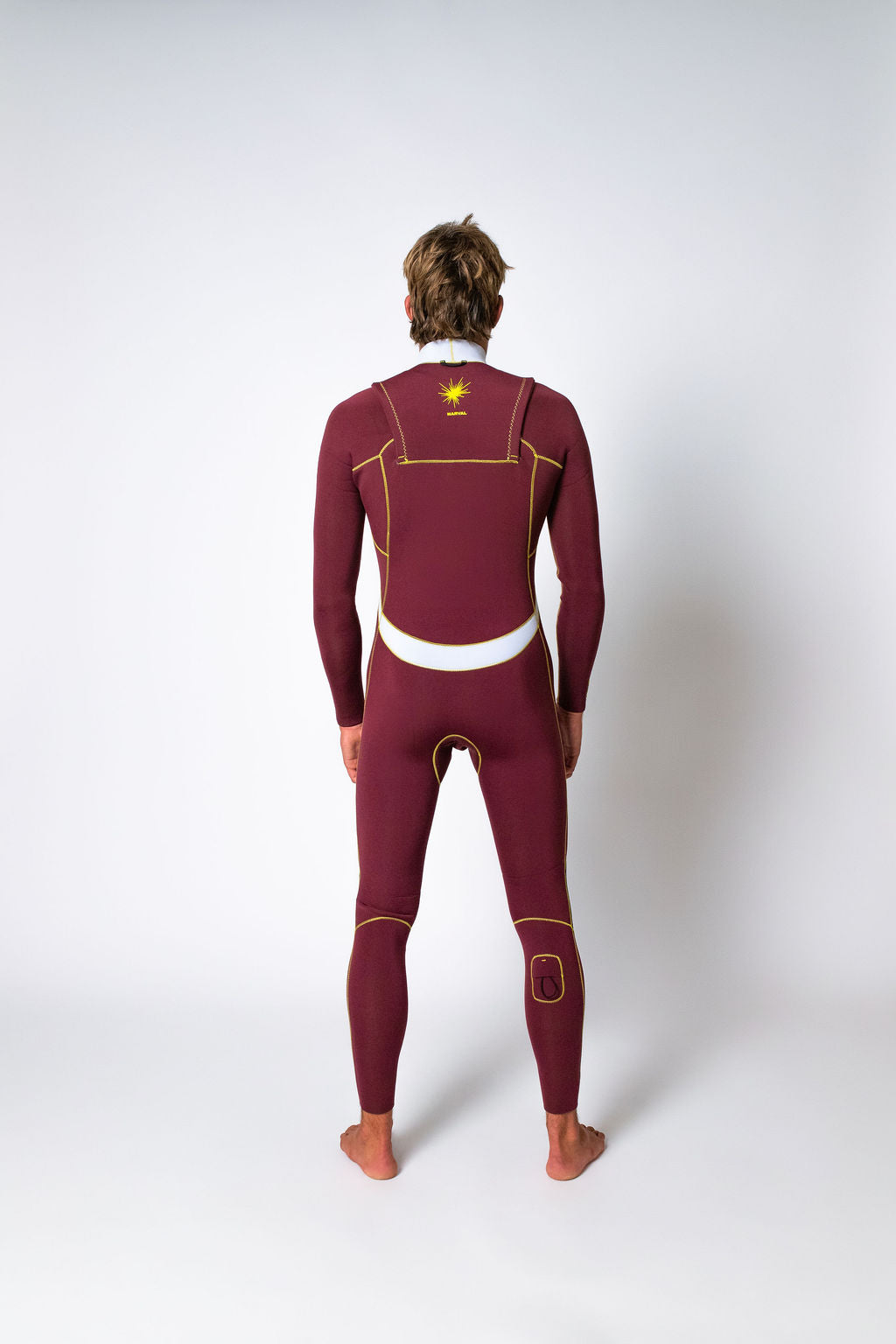 Narval x Shane Borland Sur Wetsuit 3.2mm Burgundy/White/Yellow
