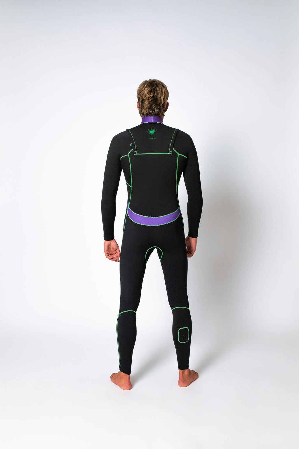 Narval x Shane Borland Sur Wetsuit 3.2mm Black/Purple/Neon Green