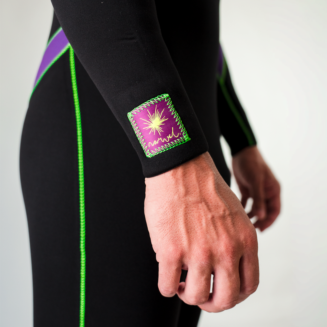 Narval x Shane Borland Sur Wetsuit 3.2mm Black/Purple/Neon Green